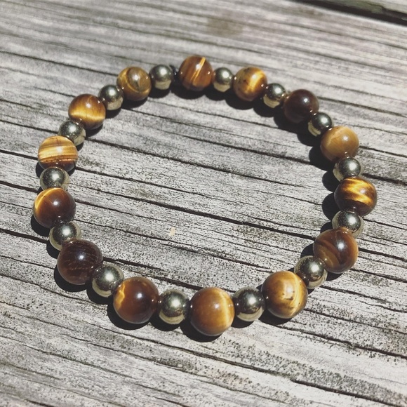 Gemstone beaded stretchy bracelets - Picture 2 of 3